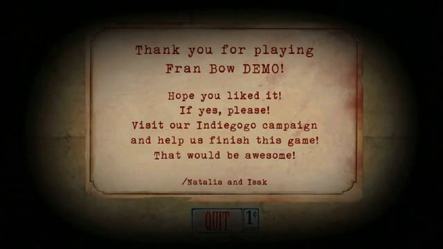 Fran bow,ENDING (DEMO)version смотреть онлайн