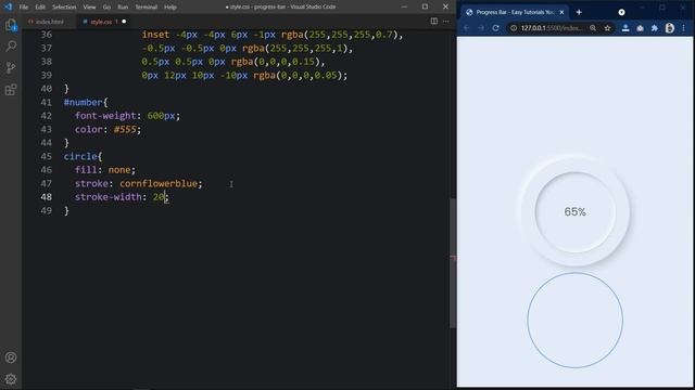 How To Make Circular Progress Bar Using HTML CSS JavaScript | Neomorphism Progress Bar смотреть онлайн