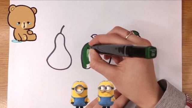 Bolalar uchun mevalarni chizish/Drawing fruits for children/Рисование фрукты для детей смотреть онлайн