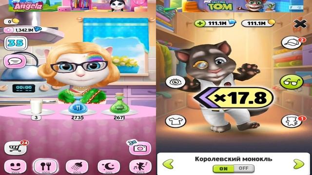 My Talking Angela Levels 1-60 | My Talking Tom Levels 1-70 | Walkthrough - Gameplay, Android Mobile смотреть онлайн