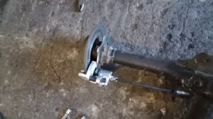 Установка проставок на задний мост для дисковых тормозов, для гусеничного минитрактора.