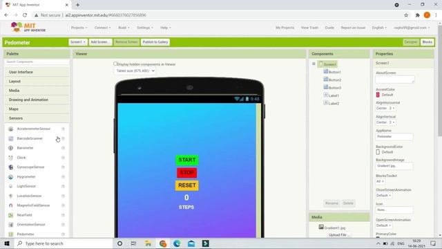 Create a Pedometer [Step Counter] App || MIT App Inventor || Pedometer Sensor смотреть онлайн