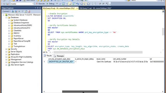 Encrypt Database with Transparent Data Encryption (TDE) in SQL Server 2012 [HD] смотреть онлайн