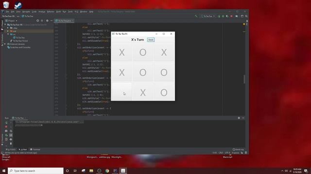 Tic tac toe, javaFX смотреть онлайн