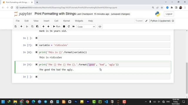 Print Formatting with Strings in Python смотреть онлайн