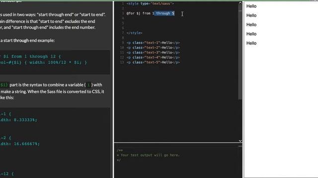 FCC - Use @for To Create A Sass Loop - SOLUTION !!! смотреть онлайн