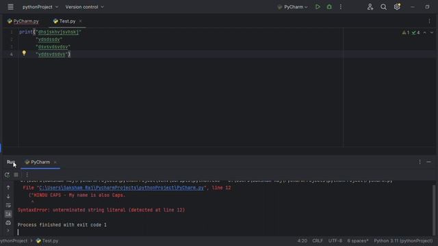 Making a small story by using print function in PyCharm (Python) #2 смотреть онлайн