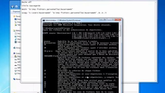 Création d'un script de sauvegarde sous Windows смотреть онлайн