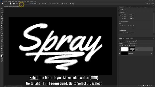 Spray Paint Text Effect - Photoshop Tutorial смотреть онлайн