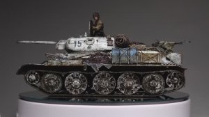T-34-76 in winter camouflage - Part 2 - 135 Tamiya painting - weathering