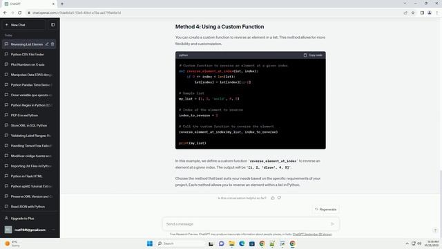 how do you reverse an element in a list in python смотреть онлайн