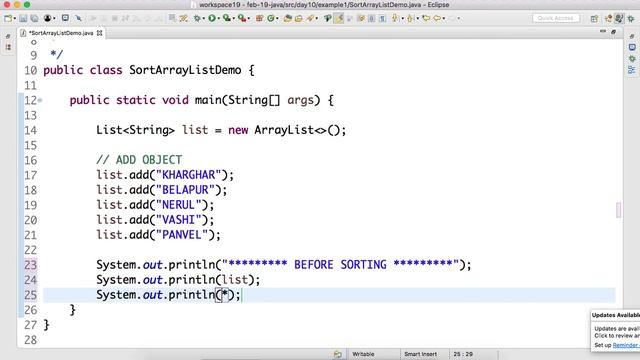 Day-10 Sort an #ArrayList of String in #Java #Collection смотреть онлайн