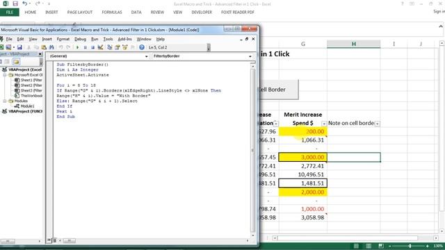 How To Filter By Comments, By Cell Border Or Merged Cells