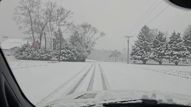 Driving on Snowy/icy backroads, 2022 F150 FX4. No talking only driving. 4K60FPS смотреть онлайн