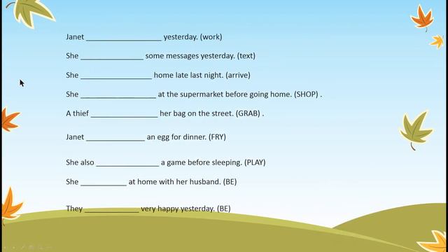 The Simple Past Tense I смотреть онлайн