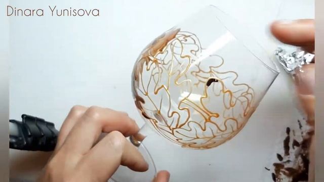 Витражная роспись бокалов красками Glas Art от Marabu смотреть онлайн