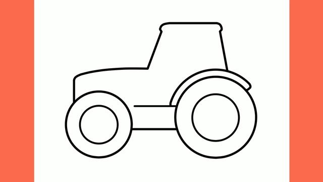 How to draw a TRACTOR step by step / drawing tractor easy смотреть онлайн