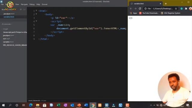 JavaScript: #3 JavaScript variables .|JavaScript Amharic Tutorials. смотреть онлайн