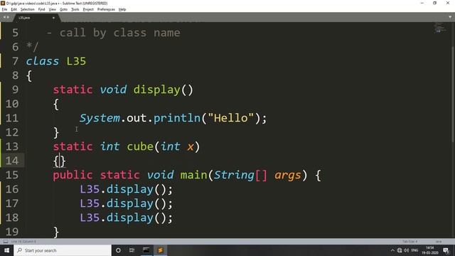 static method in java | Lesson - 35 | JAVA in Hindi смотреть онлайн