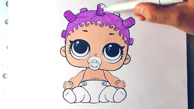 Раскраска Куклы LOL Doll Раскраска Lil Roller Scooter Раскраски для детей смотреть онлайн