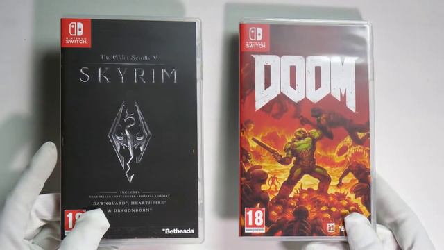 NINTENDO SWITCH LIMITED EDITION Распаковка и геймплей ( Skyrim, Doom ).