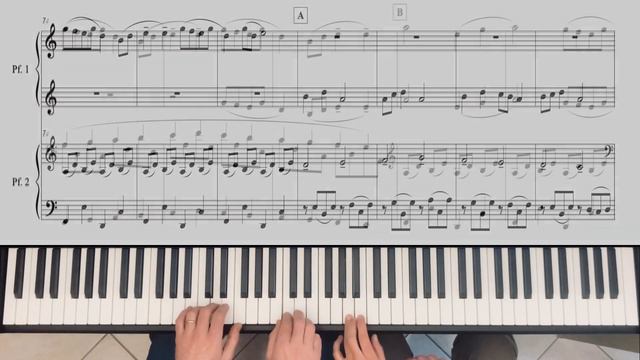 Stravinsky 1. Andante from "Five Easy Pieces" for Piano Duet смотреть онлайн