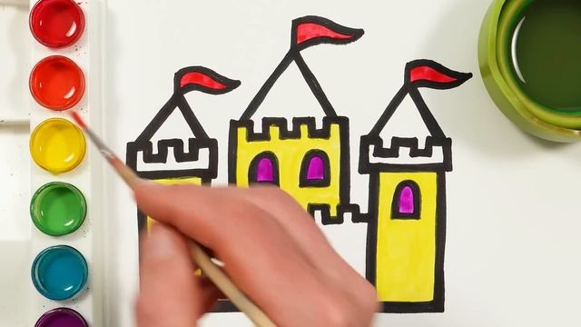 Castle Drawing, Coloring & Painting Vespa for Kids, Toddlers | Improve Drawing Skills смотреть онлайн