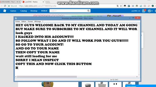 I HACKED INTO ROBLOX ACCOUNT!!! смотреть онлайн