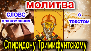 Молитва Спиридону Тримифунтскому 25 декабря