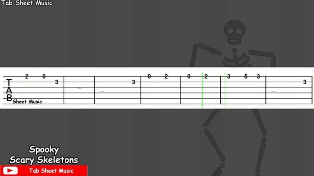 Spooky Scary Skeletons - Guitar Tutorial