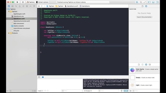 iOS Swift Game Tutorial - Part 1 : Make Car Game using Spritekit смотреть онлайн