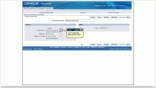 UPK Oracle R12 iProcurement Create Non-Catalog Request смотреть онлайн