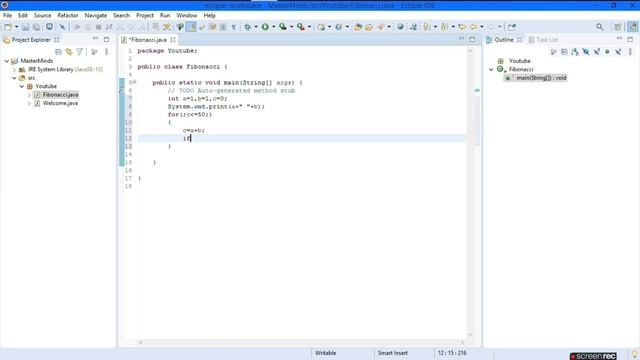 Fibonacci Series || Java Programming - Master Minds смотреть онлайн