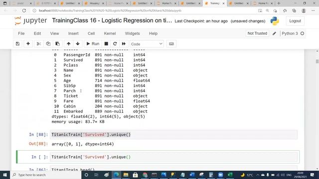 Class15 - Python II Class and DEMO - Logistic Regression on Titanic dataset смотреть онлайн