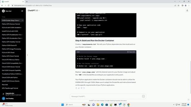 nvidia cuda docker install python смотреть онлайн