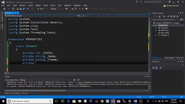 PROPERTIES WITH GET AND SET IN C# (URDU / HINDI) смотреть онлайн