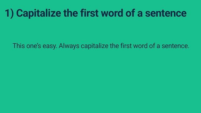 1 Capitalize the first word of a sentence смотреть онлайн