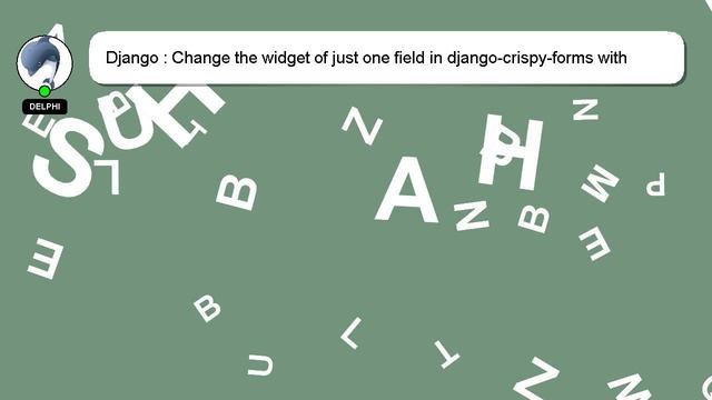 Django : Change the widget of just one field in django-crispy-forms with the layout object Appended смотреть онлайн