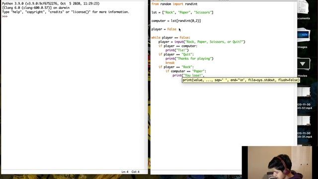 How to create a Simple and Easy Rock-Paper-Scissors game in Python смотреть онлайн