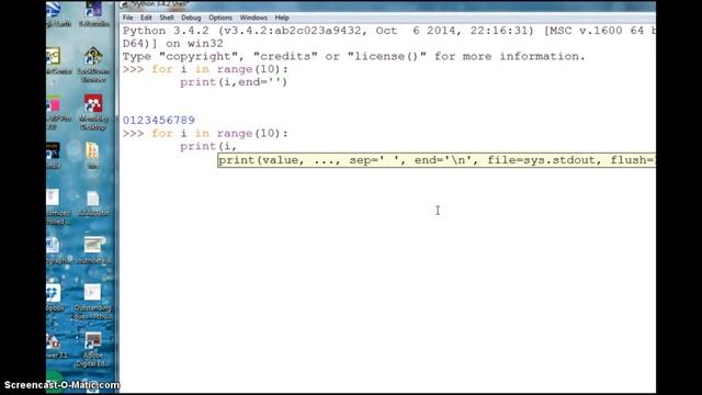 Python printing in a line with spaces in between смотреть онлайн