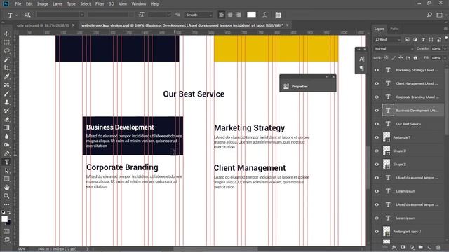Website Mockup Design in Photoshop | photoshop web design tutorial | UI Design Tutorial смотреть онлайн