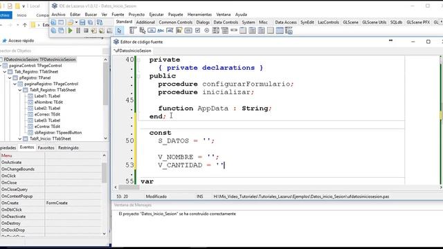 033 - Lazarus Free Pascal - Datos de Inicio de Sesión смотреть онлайн