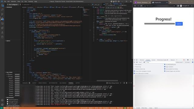 Make a Progress Bar With SocketIO | Flask Tutorial смотреть онлайн