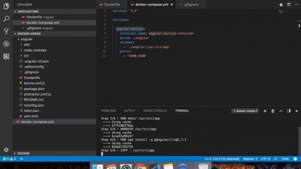Dockerize angular app using docker-compose.yml under 10 mins