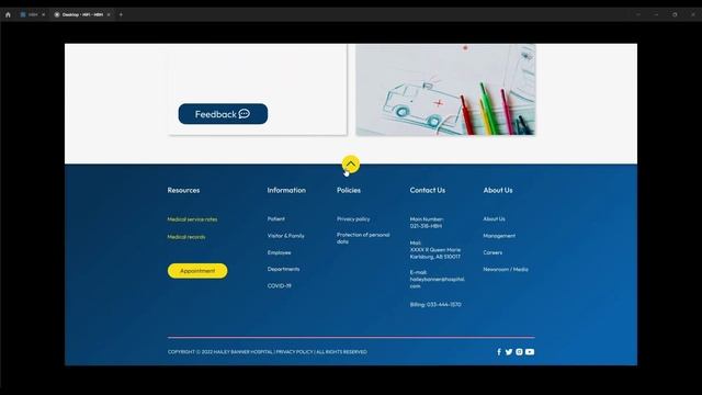 UI/UX Design project in Figma - Hailey Banner Hospital (health care institution website) смотреть онлайн