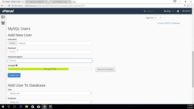 Create MySQL Database and MySQL User From Inside cPanel ?(2021Tutorial) смотреть онлайн