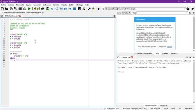Comment Utiliser les Conditions en Python смотреть онлайн