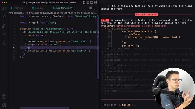 Injeção de dependência, controladores e testes em uma aplicação front-end смотреть онлайн