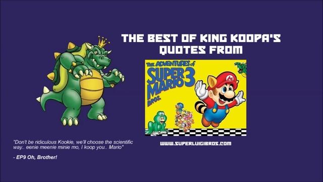 15 King Koopa Quotes from the Adventures of Super Mario Bros 3 cartoon смотреть онлайн
