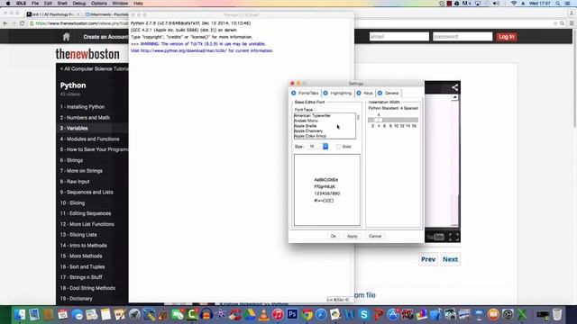 How to change font size in Python IDLE смотреть онлайн